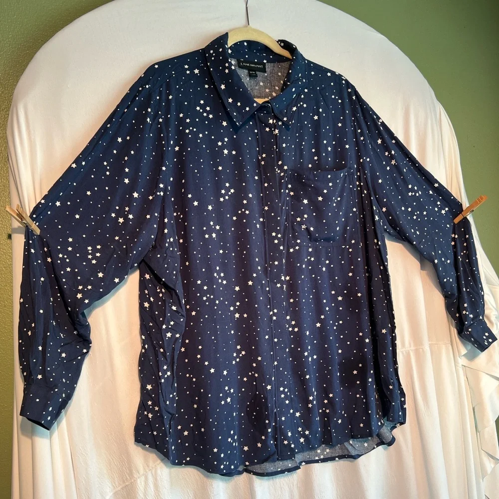 Lane Bryant Long Sleeve Button Up Shirt Size 18/20